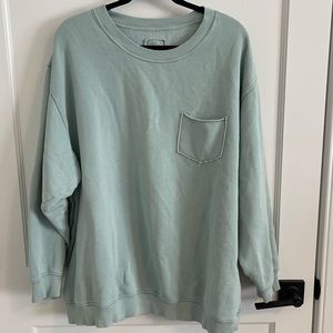 Aerie Light Blue Vintage Distressed Heart Sweatshirt 🩵